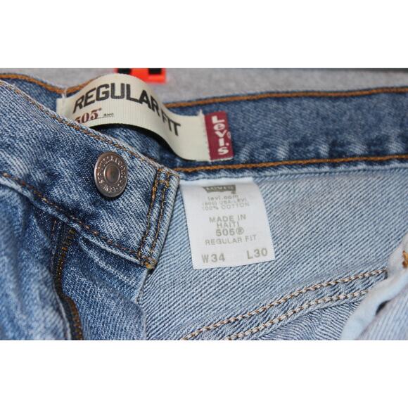 Levis Mens 505 Regular Fit Denim‎ Jeans 34X30 - Picture 6 of 8
